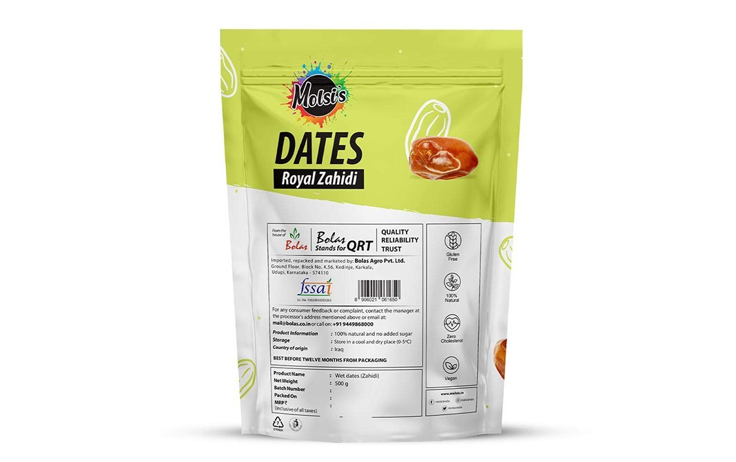 Molsi's Dates Royal Zahidi    Pack  500 grams
